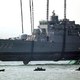 The bow section of the ROKS Cheonan as it was raised after being hit by a North Korean submarine- launched torpedo. South Korean Navy photo